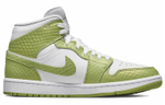 Кроссовки Jordan Air Jordan 1 Mid Se V2 "Green Python" (Женская размерная сетка)