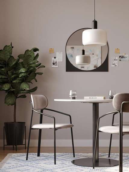 Стул Ror, Round, серый велюр