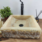 Раковина из оникса Square Yellow Marmo SO-60903 40*40*13