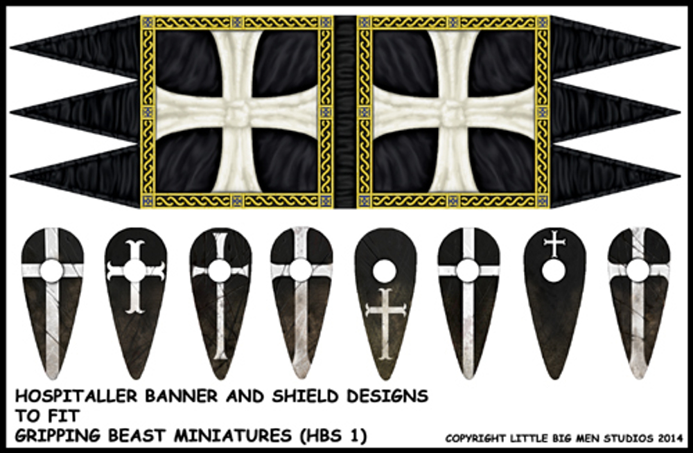 LBMS SAGA SMO 99b Hospitaller (Milites Christi) Banner & Shield Sheet