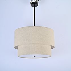 Подвесной Светильник Rh Two-Tier Round Shade Linen By Imperiumloft