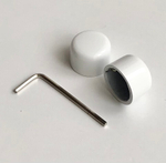 Карниз кованый "Роза Ост" d16 мм трехрядный со второй направляющей, цвет белый