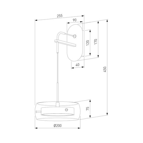 201052 LED / настенный светильник / черный