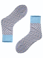 Плюшевые женские носки со спиралевидным узором Soft (Размер: 23) (Цвет: бледно-фиолетовый)