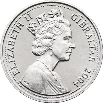 5 пенсов 2004 Гибралтар «300 лет захвату Гибралтара»
