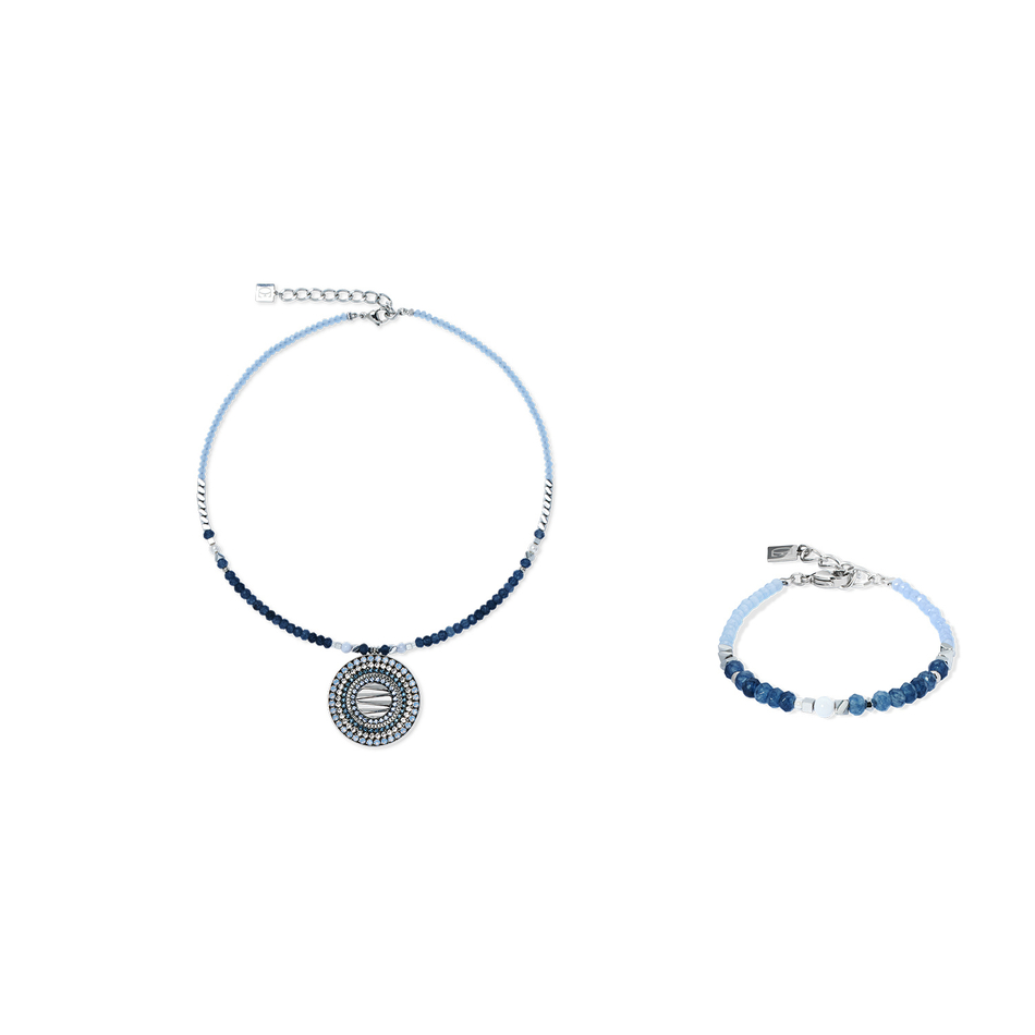 Колье Coeur de Lion Blue-Silver 2036/10-0717