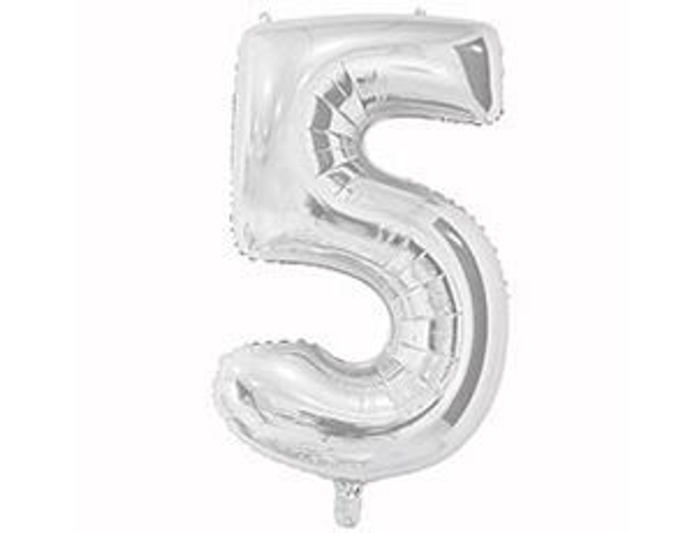 К ЦИФРА 5  26" Серебро 60 см.