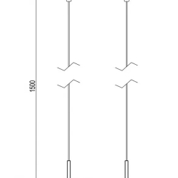 Держатель трека ART-APRIORI-HOLDER-HANG-TUBE-L1500 (OG) (Arlight, IP20 Металл, 3 года) 055892