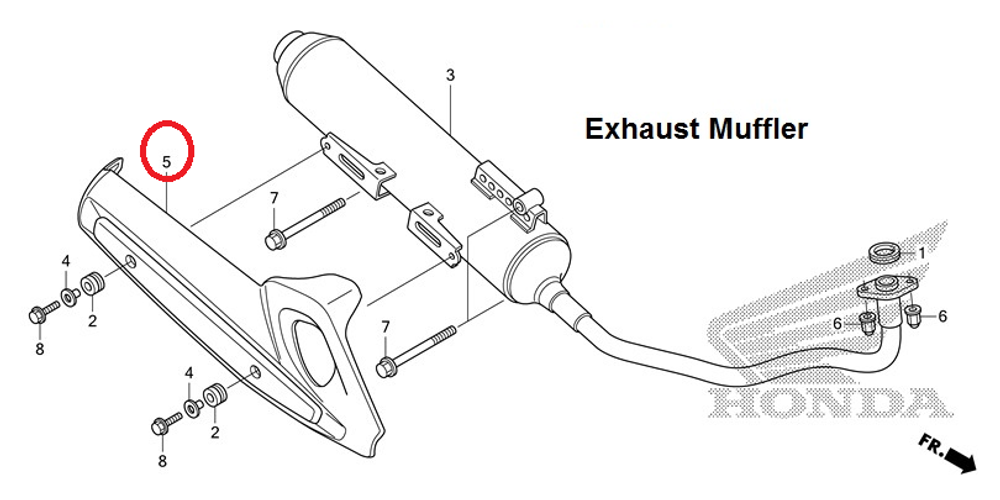 18318-KWN-900. PROTECTOR, MUFFLER