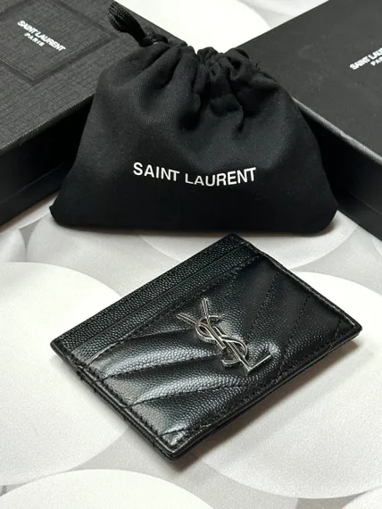 Держатель для карт Saint Laurent CASSANDRE MATELASSÉ GRAIN DE POUDRE