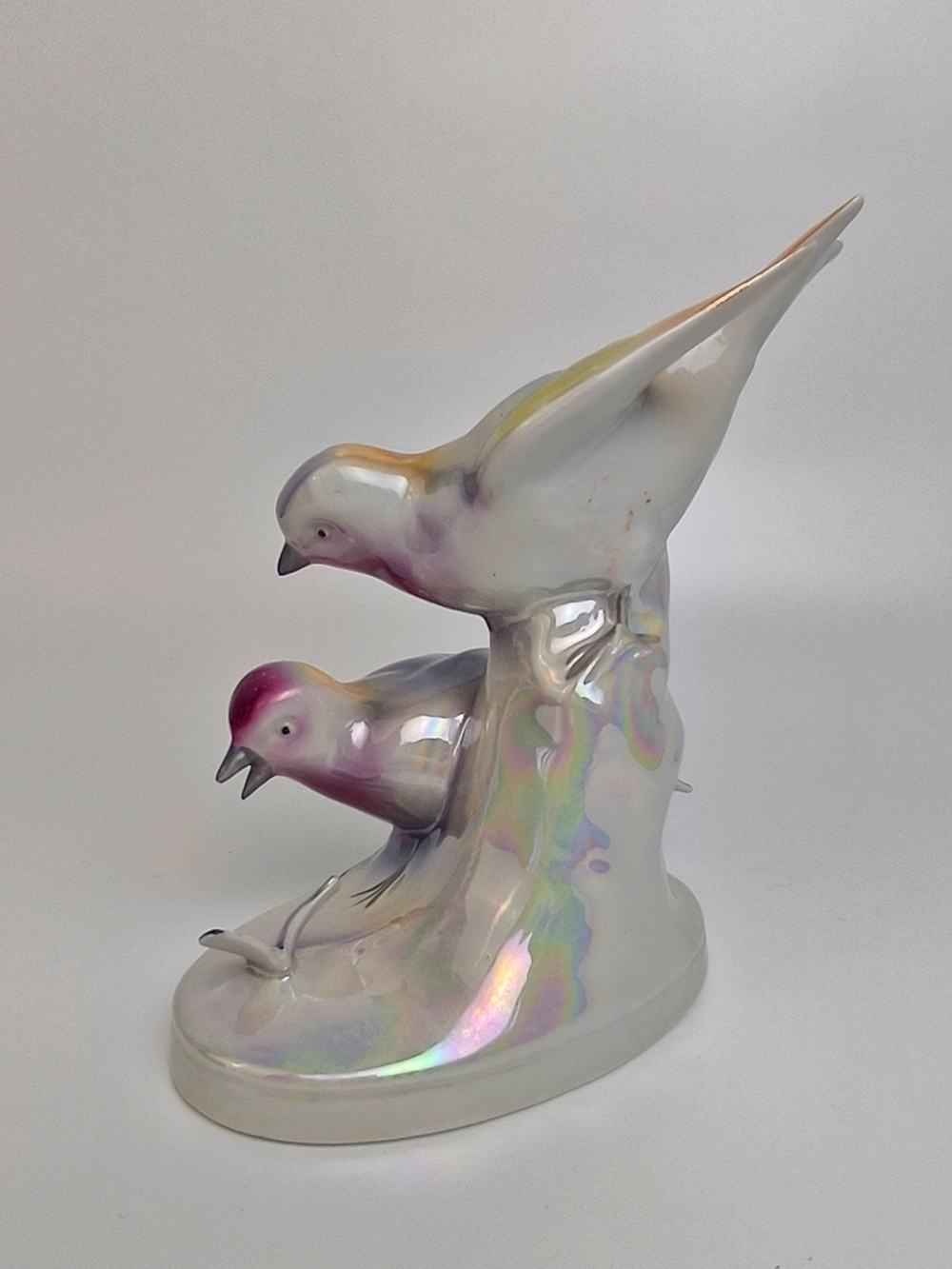 Фарфоровая статуэтка "Птицы и бабочка" Германия