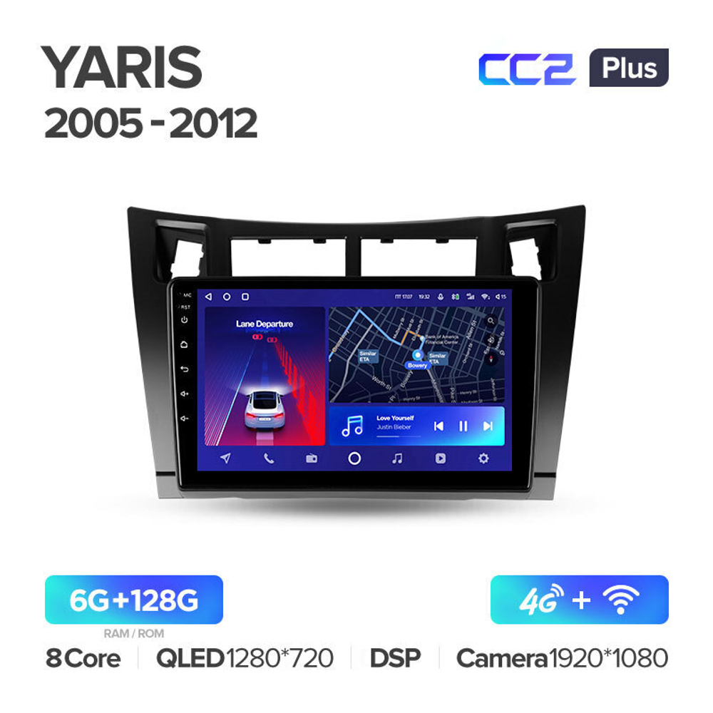 Teyes CC2 Plus 9" для Toyota Yaris 2005-2012