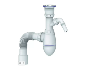 Сифон Unicorn 1 1/2x40 А320V, с носиком, с гофрой 40x40x50