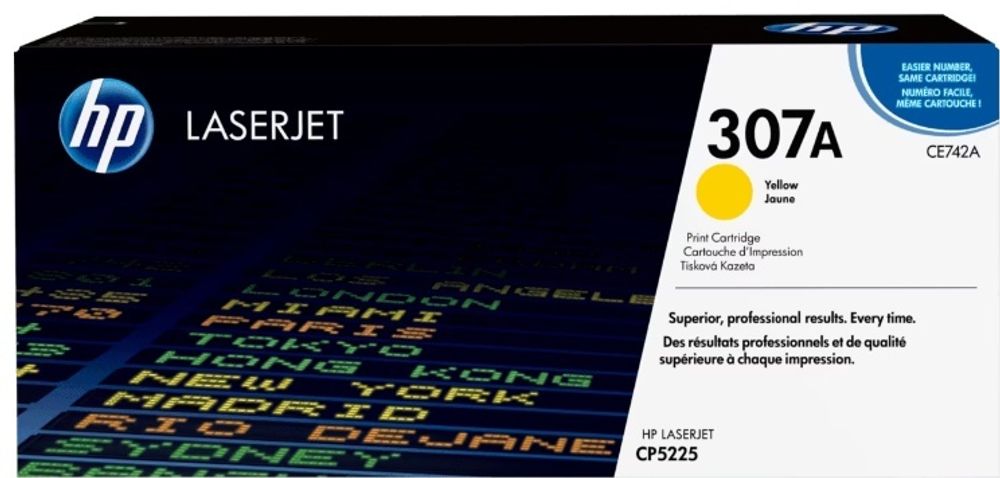 Картриджи HP 307A CE742A желтый (yellow)