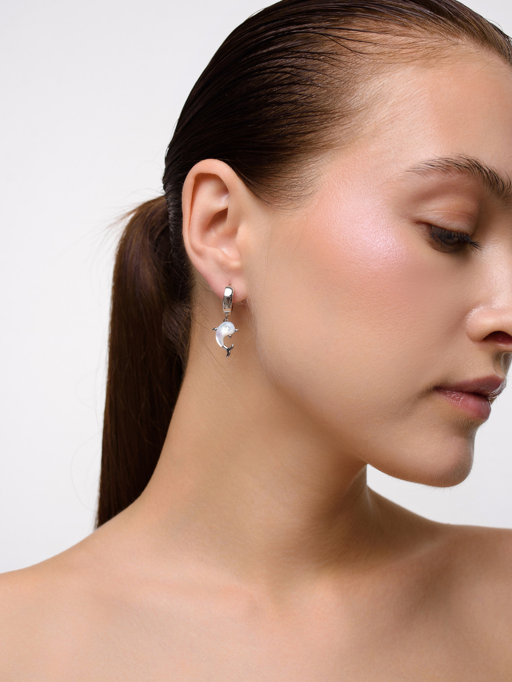 Серьги "Dolphin" Silver