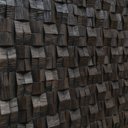 Деревянная мозаика для стен Wood Mosaic Домчик эбен