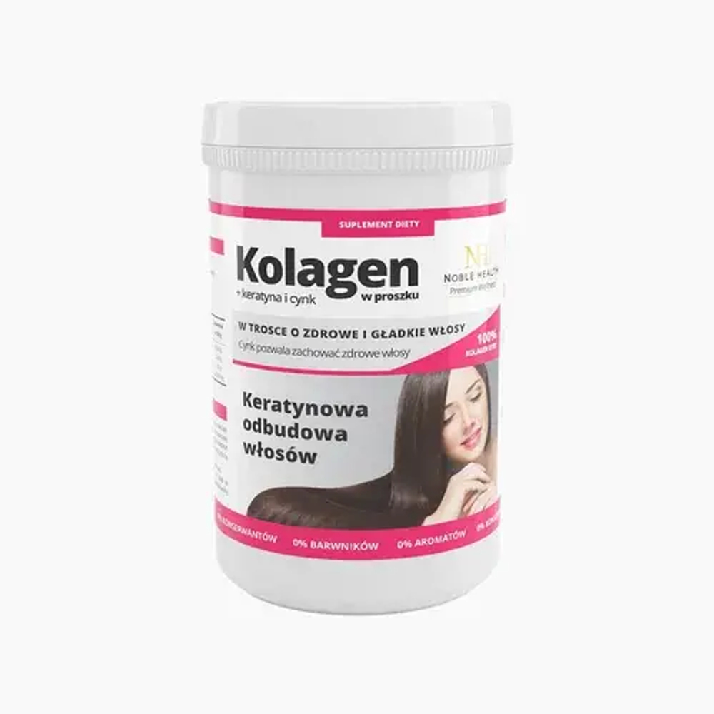 Noble Health Коллаген + кератин и цинковый порошок, 100 г