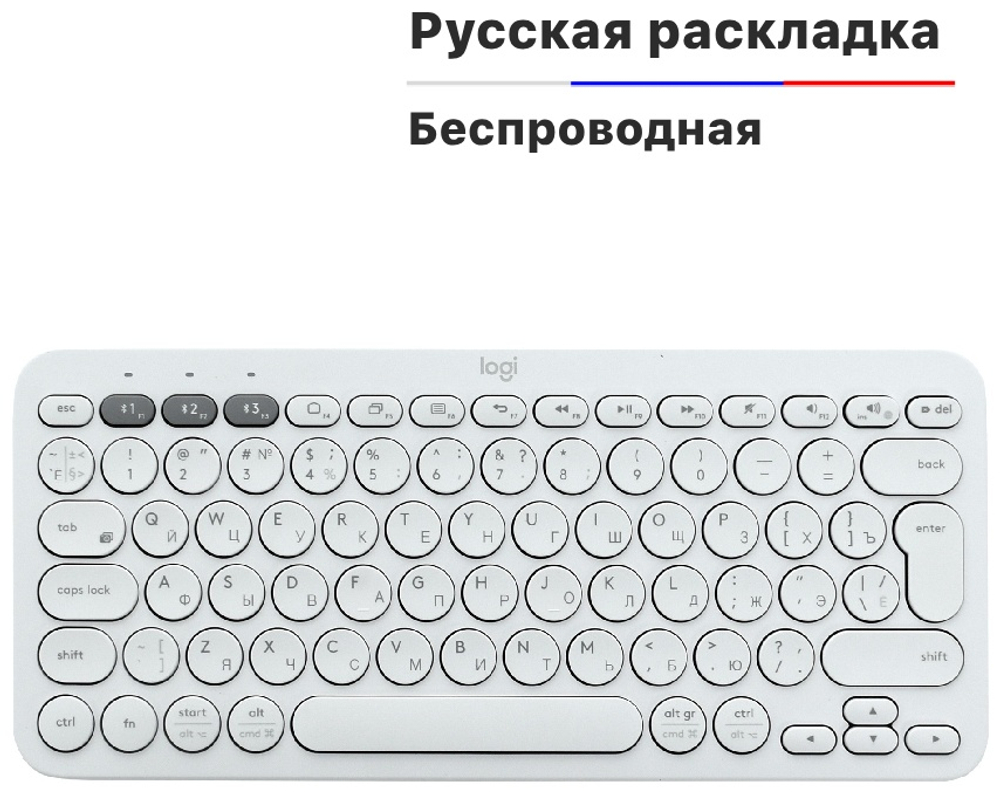 Клавиатура Logitech K380 Wireless 920-009589 белый