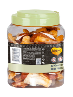 Лакомство Мнямс На каждый день для собак Кроличьи уши с куриным мясом 700 г