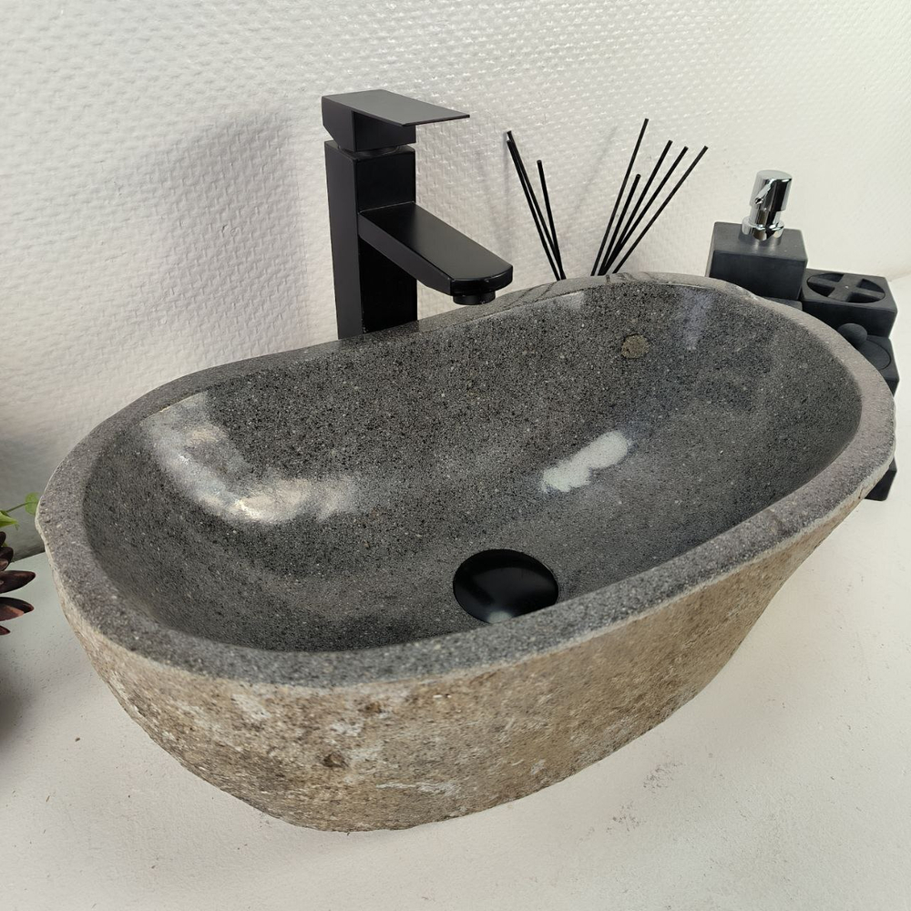 Раковина из речного камня RS-64937 49*30*16 0856