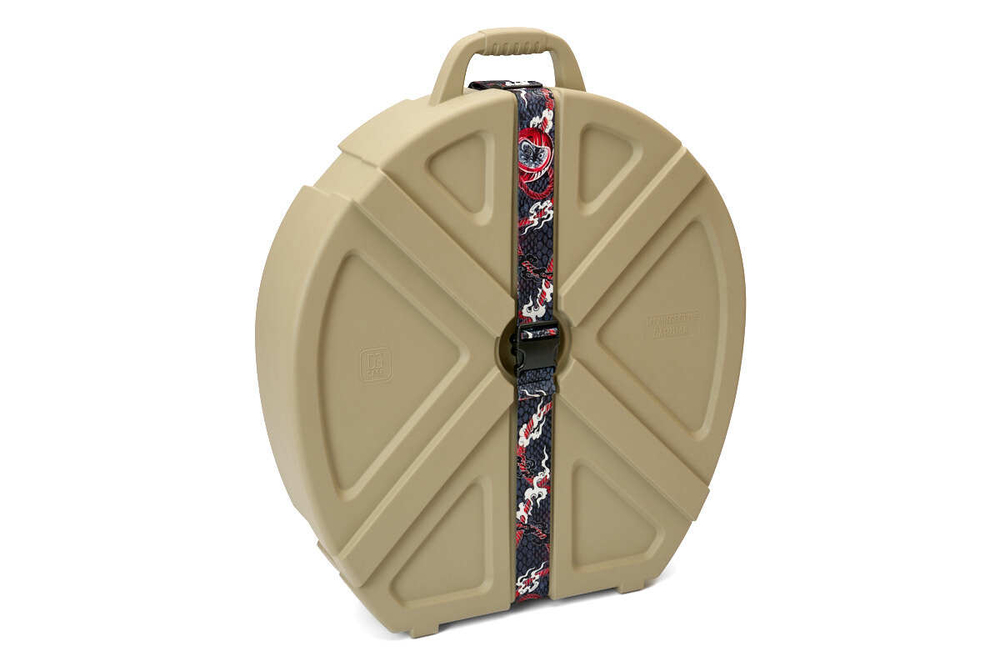 Кейс кофр БЕЖЕВЫЙ для барабанных тарелок до 24" на колесах и с выдвижной ручкой DGCASE DARUMA 24-01А