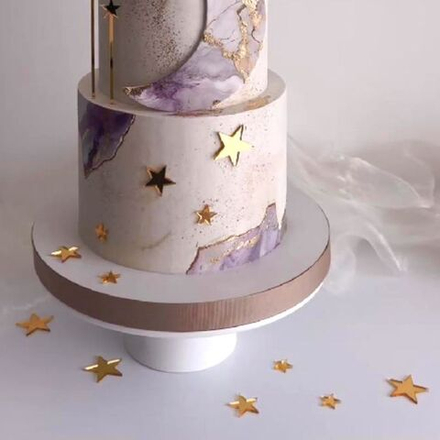 Набор украшений для торта «Звездочки мини» 12шт, золото