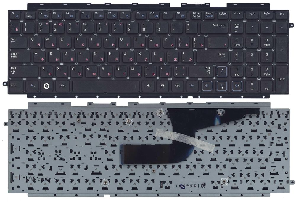 Клавиатура (BA59-02921C) для ноутбука Samsung RC710, RC720 SERIES (Железная подложка)