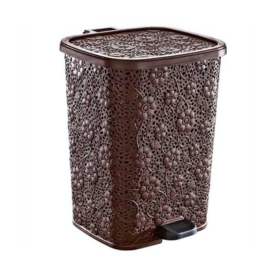 Мусорное ведро с педалью 6 лт АЖУРНОЕ коричневый