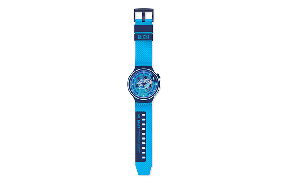 SWATCH Unisex 47mm Blue Watch SB01N101