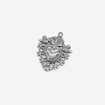 Подвеска "Flower Heart" 29,5*25мм, сталь без покрытия, чернение