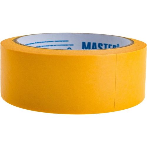 Лента малярная 38 мм 25 м для деликатных поверхностей на рисовой бумаге золотистая Master Color