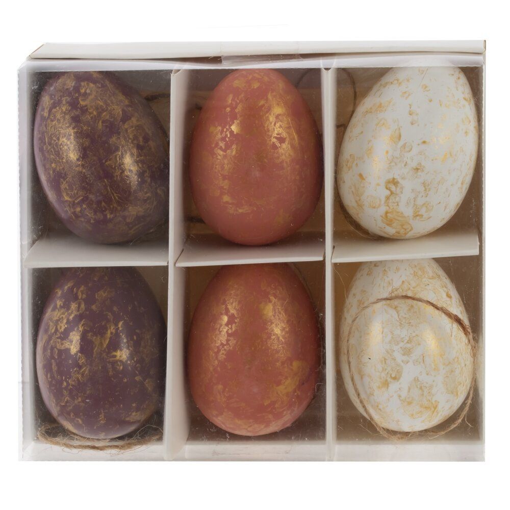 GAEM Набор из 6-ти изделий декоративных подвесных "Яйцо" (4*6,5), L14 W12,5 H4,5 см