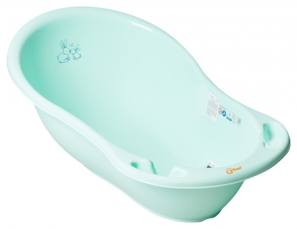 Ванна детская RANT "Крольчата" со сливом 86см (green-мятный)