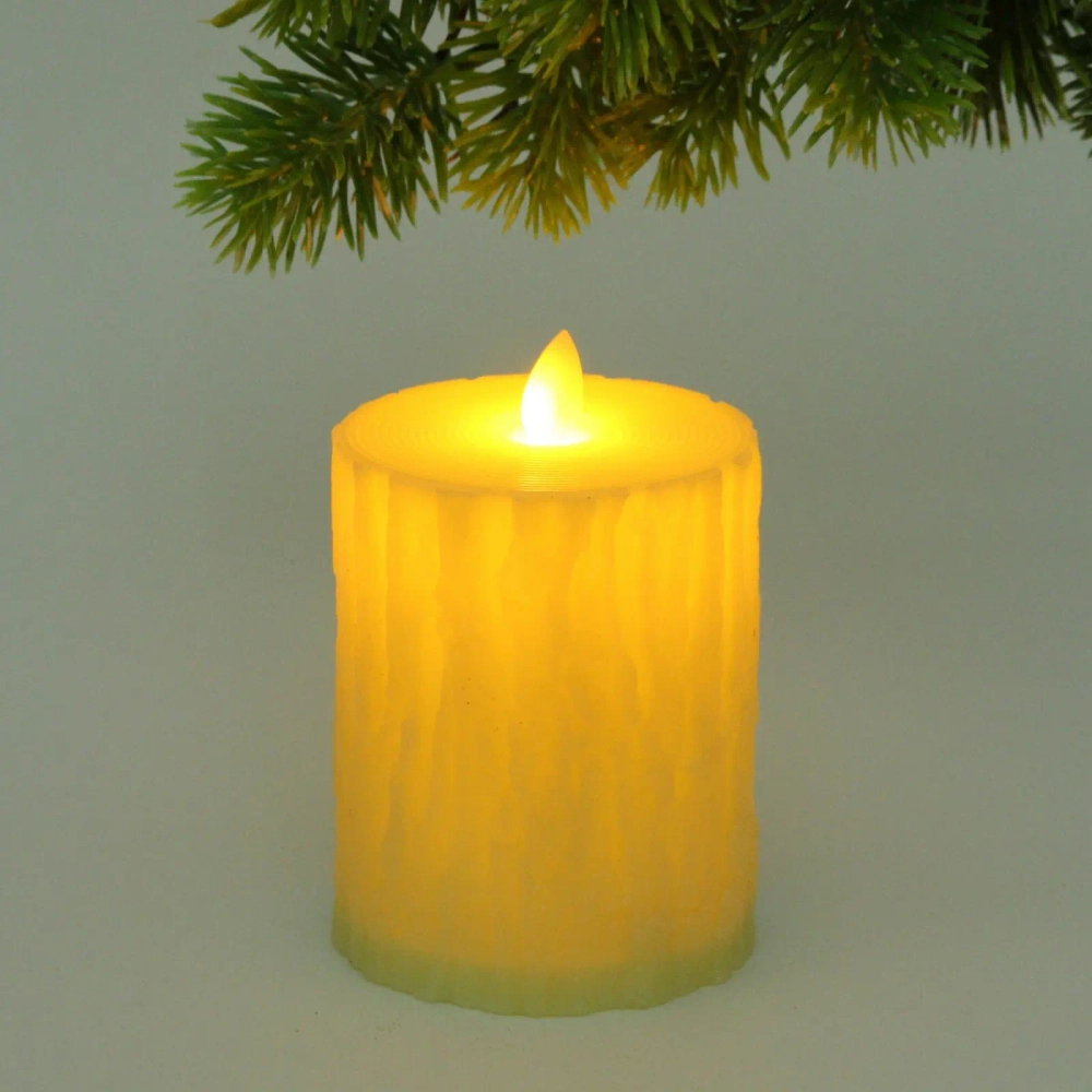 Сувенир с подсветкой «Свеча - Crystal» 7,5*10 см (работает от батареек 3 ААА)