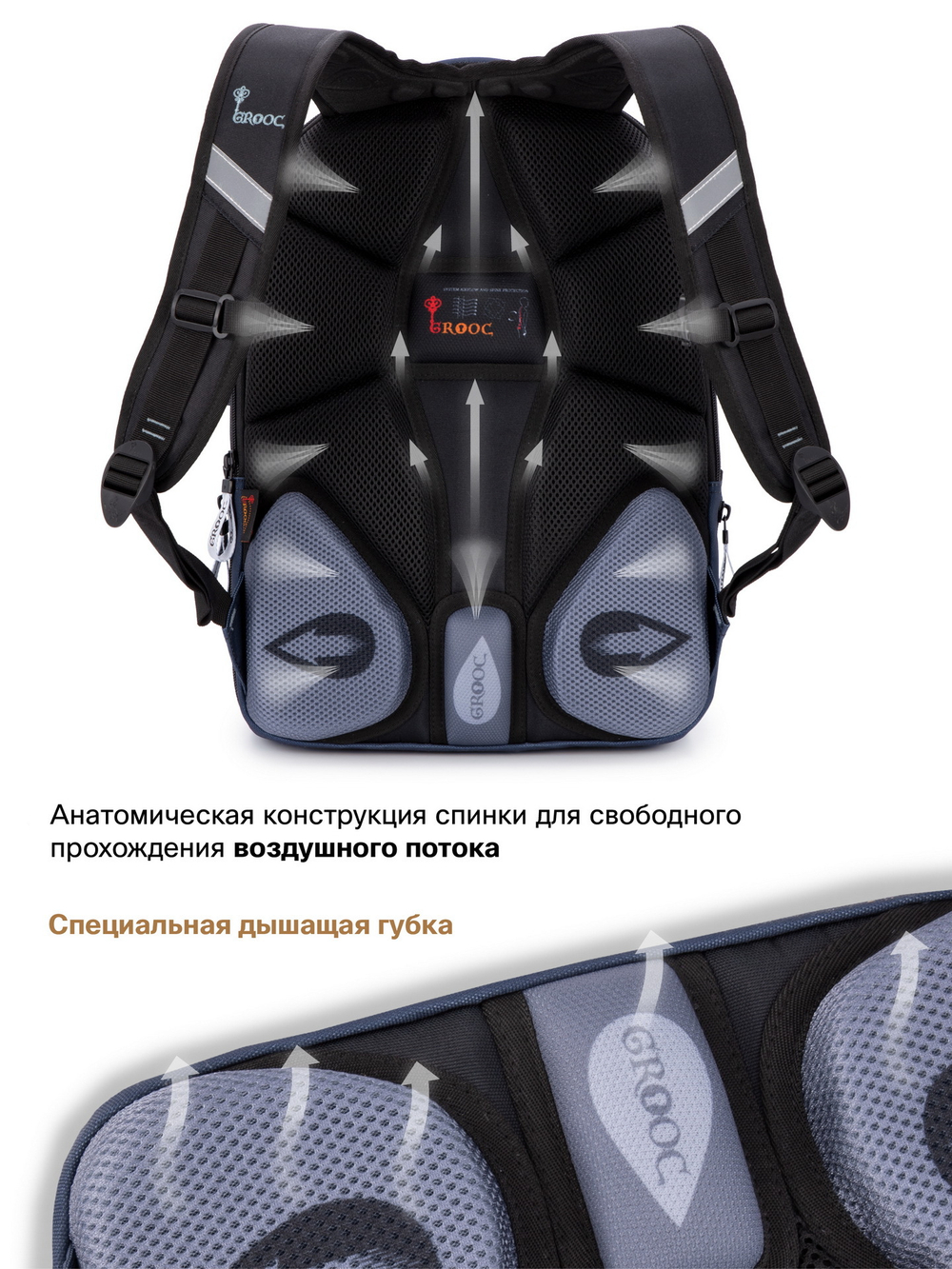 Рюкзак GROOC 14-059 + мешок + сумка-пенал