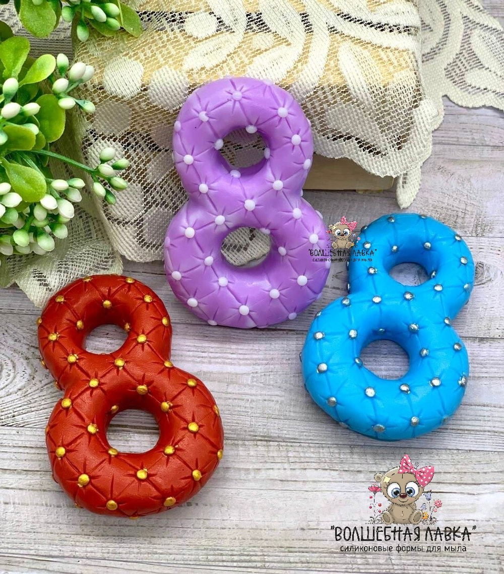 Силиконовая форма 8 Марта