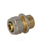 Муфта МП латунь никель обжим Дн 26х3/4" НР ГОСТ 32415-2013 7001 Aquasfera 7001-05