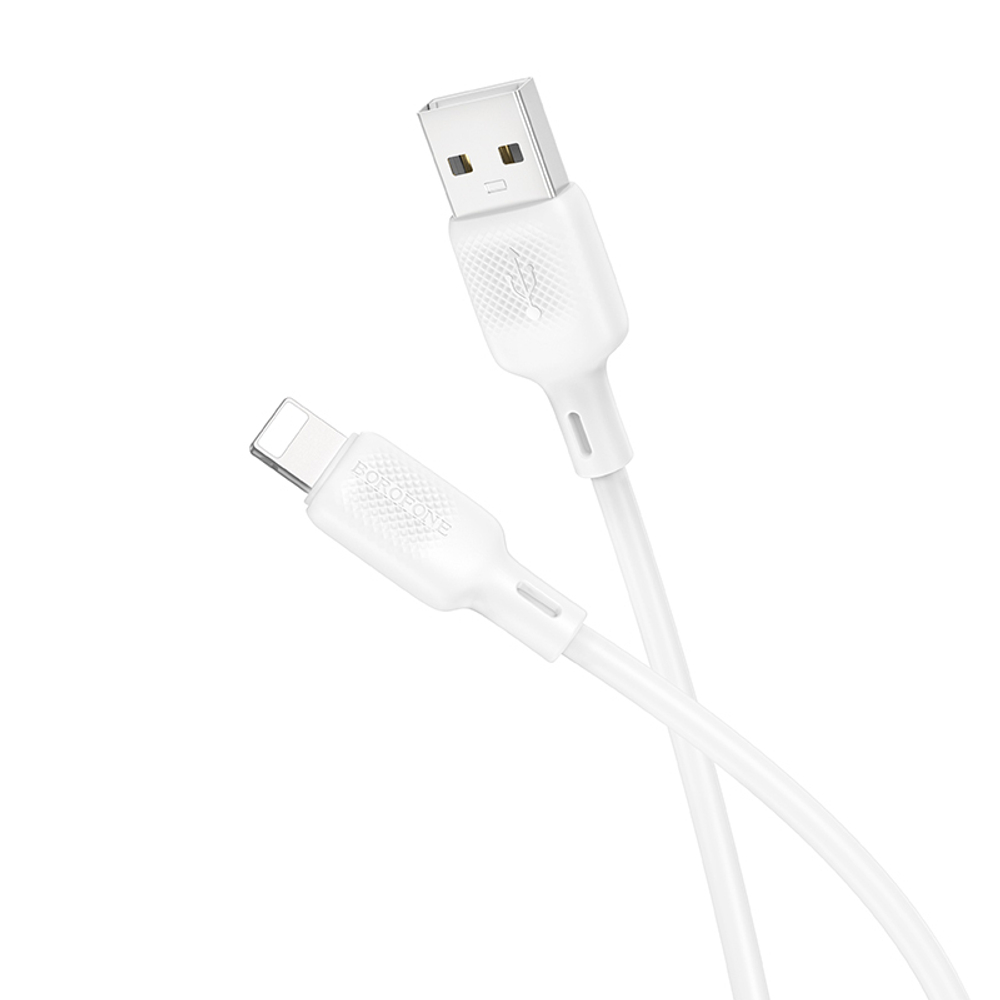 Кабель USB - Lightning BOROFONE BX113 Silicone (белый) 1м