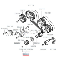 Звездочка, привод коленчатого вала и распределительного вала / Шестерня коленвала Mitsubishi / RVLT-MD184894