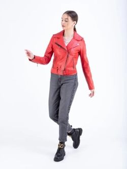 Косуха кожаная куртка женская Турция