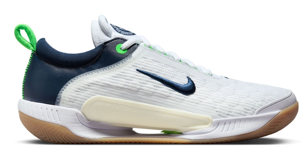 Мужские кроссовки теннисные Nike Zoom Court NXT Clay - white/midnight navy/green strike