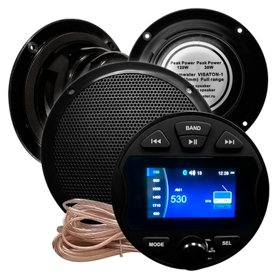 Комплект влагостойкой акустики для бани, сауны и хамама - AQUA Music DB004 VISATON Черный 3