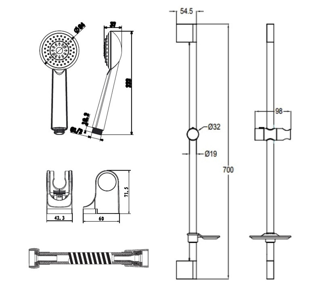 Комплект для ванной комнаты Bravat Eler 3 в 1 F00450CP