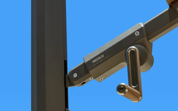 Зонт профессиональный Levia 3х3 м, антрацит, тортора. База и светильник в комплекте