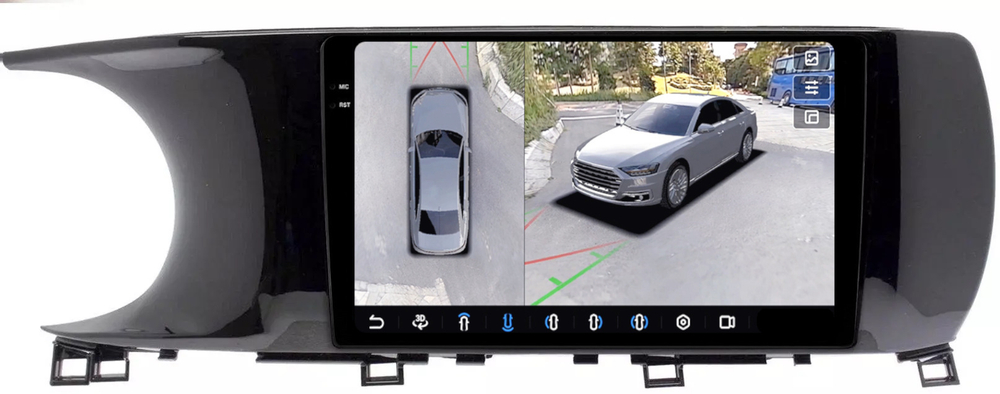 Магнитола для KIA K5 2020+ - FarCar BX1002M-360 монитор 10.36" 2K QLED на Android 13, 6Гб+128Гб, CarPlay, 4G SIM-слот, 4 камеры в комплекте