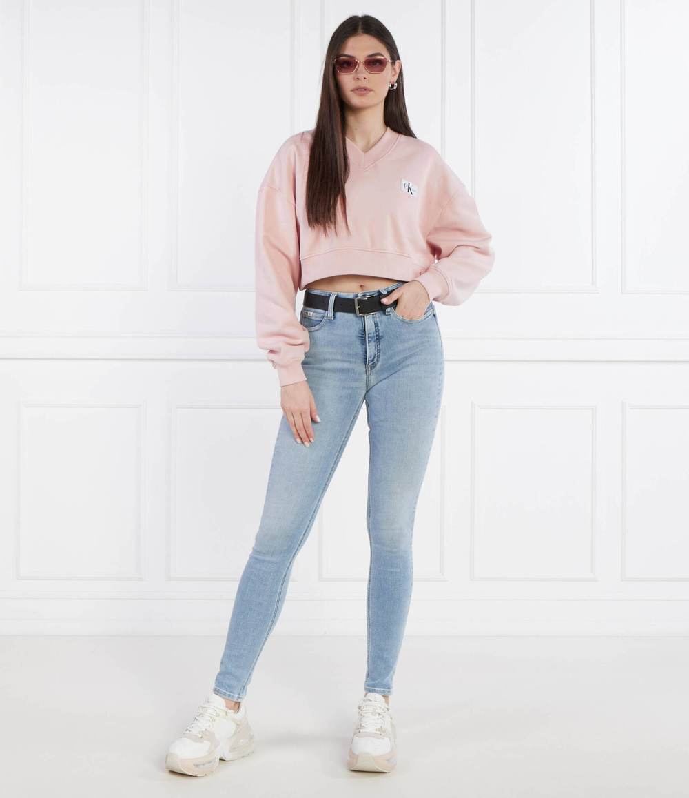 Худи WOVEN LABEL CALVIN KLEIN JEANS - пудро-розовый(J20J223359)