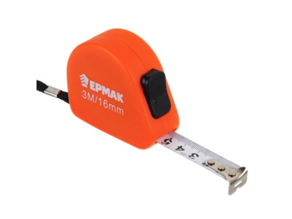 Рулетка 3м*16мм ЕРМАК софт-тач