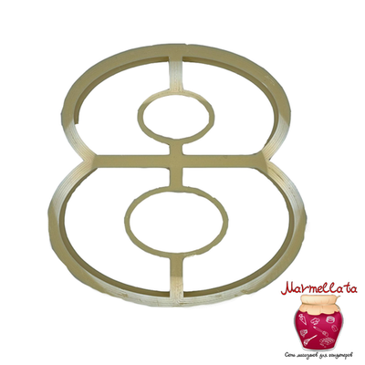 Вырубка пластиковая "Цифра 8" (10 см)