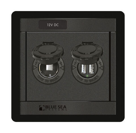 Панель с двойным USB-разъемом 5В 2.1А и прикуривателем