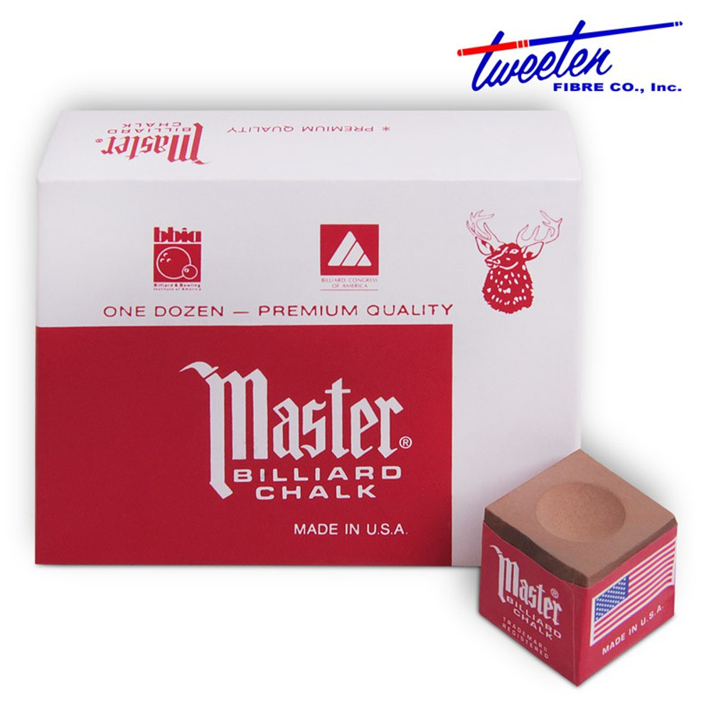 Мел бильярдный "Master" Gold 12шт.